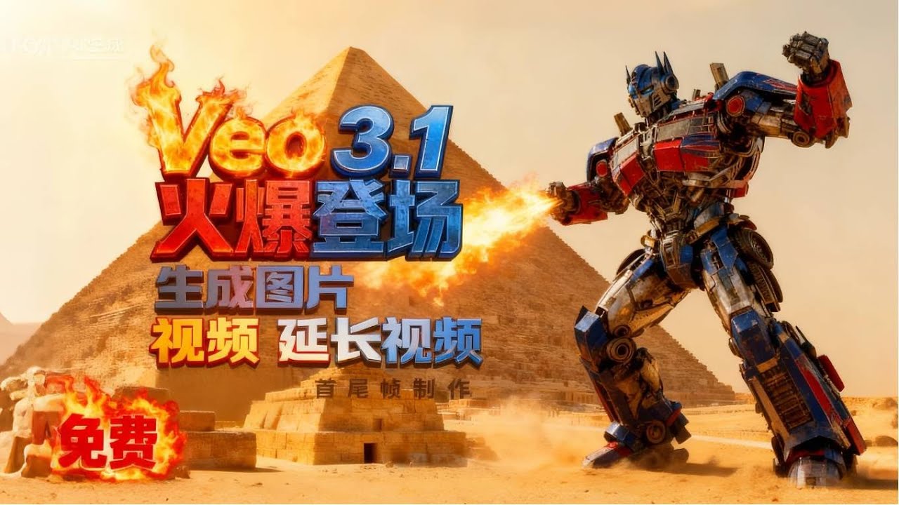 Veo 3.1火爆登场！全面评测教学🔥｜免费AI生成图片＋视频＋延长视频＋首尾帧制作全流程！