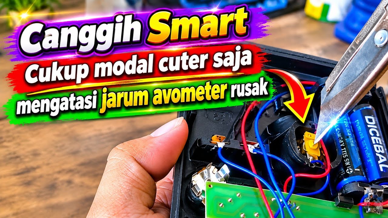 PAKAI CUTER!! mperbaiki avometer jarum rusak