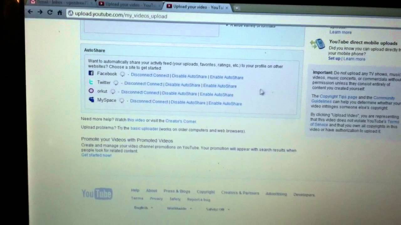 [Solution] Youtube video upload error: Upload page hangs on 