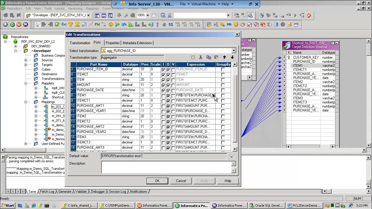 DeNormalize Data with PowerCenter