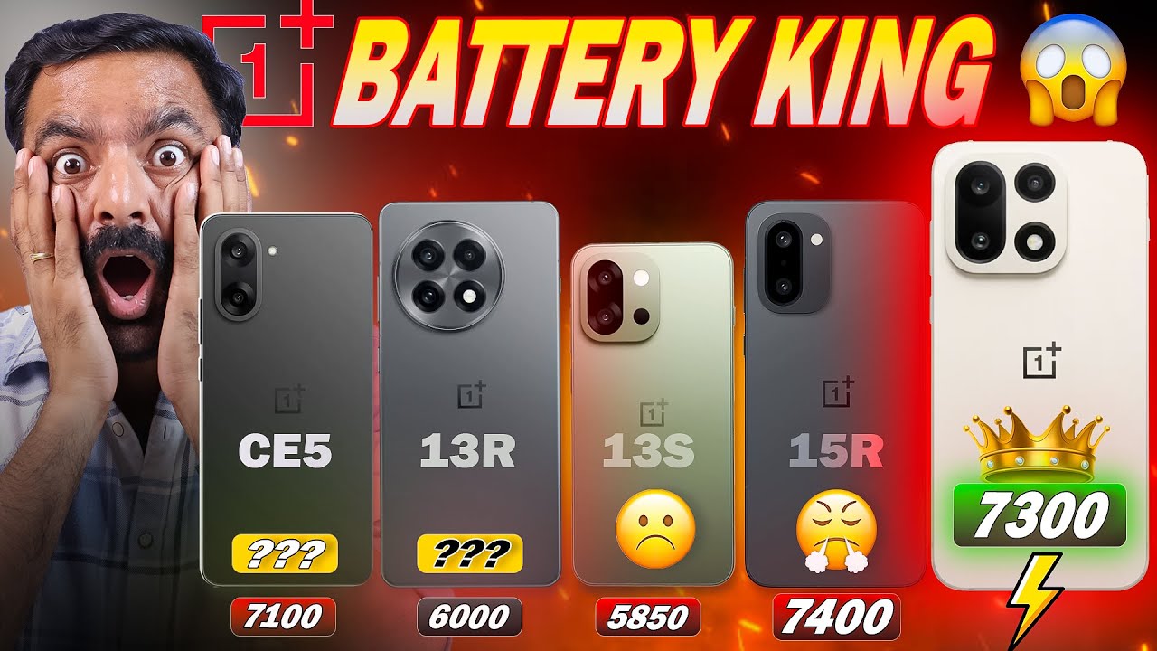 7400mAh Battery Test 😱 OnePlus 15 vs 15R vs 13R vs Nord CE 5 &ndash; Real King? 👑