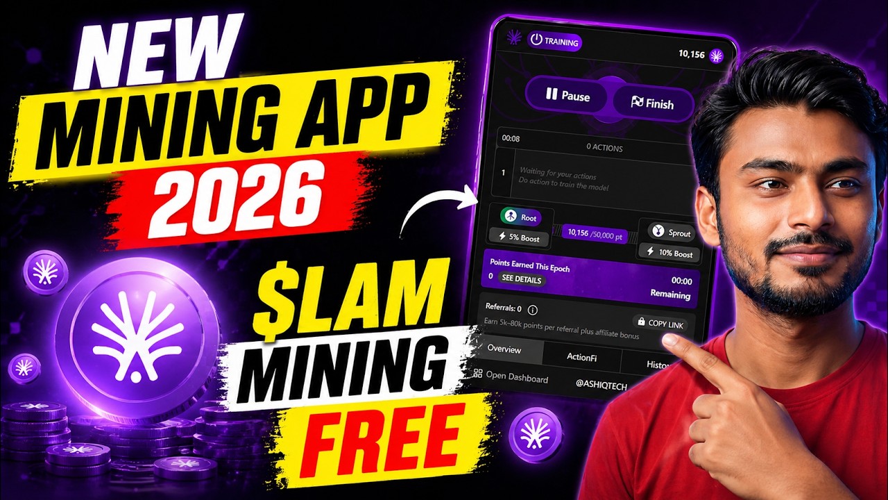 New Mining App 2026 | FREE $LAM Token Mining Without Investment | ActionModel Full Review