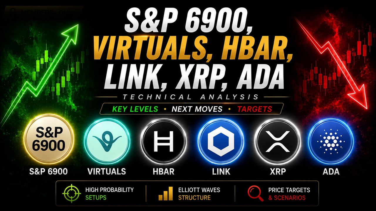 SPX 6900, VIRTUALS, HBAR, LINK, XRP, ADA | ALTCOINS PRICE UPDATE, KEY LEVELS AND TARGETS