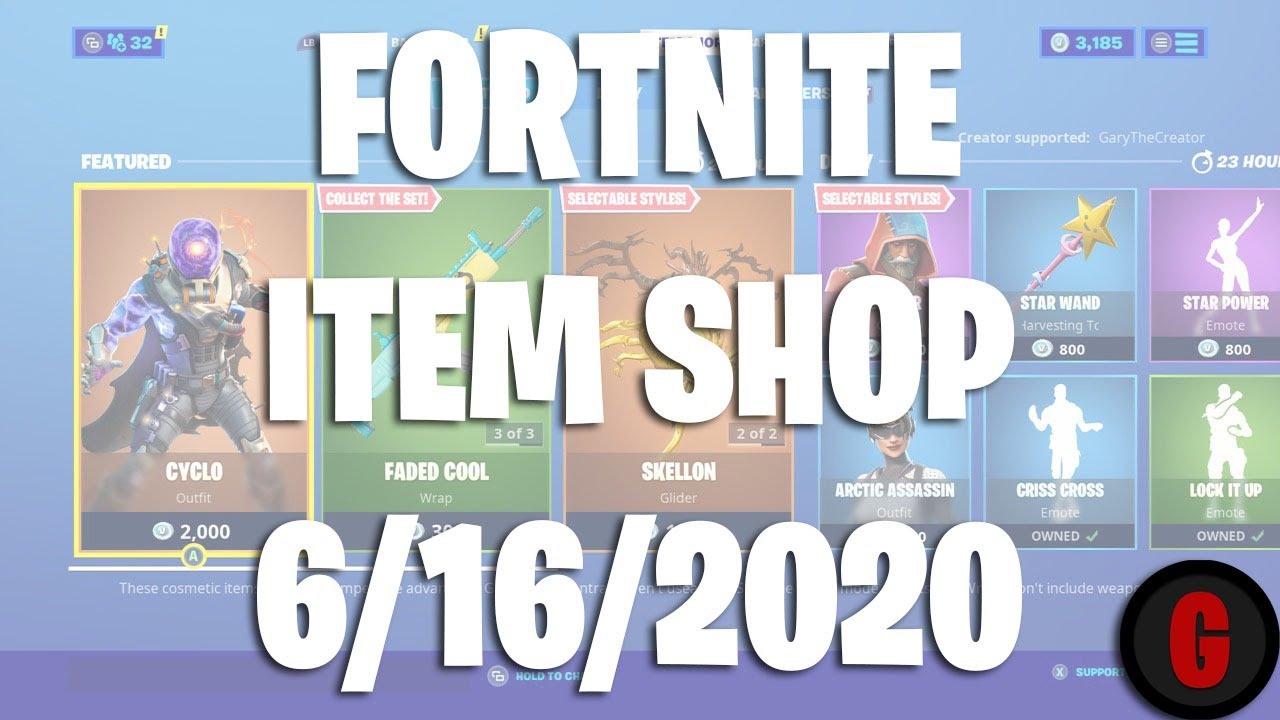Fortnite - NEW ITEM SHOP! (JUNE 16TH, 2020) (Gary The Creator)