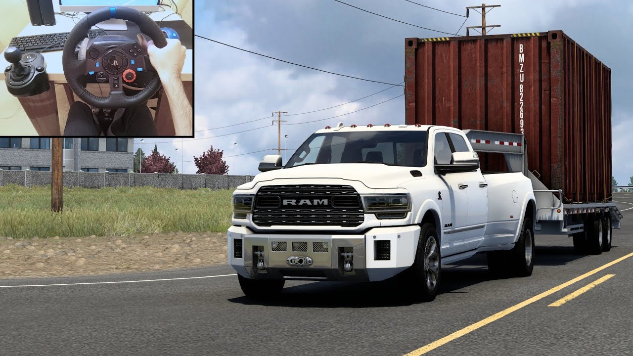 Dodge RAM 3500 - Hotshot Trucking in California | American Truck Simulator | Logitech G29 Gameplay