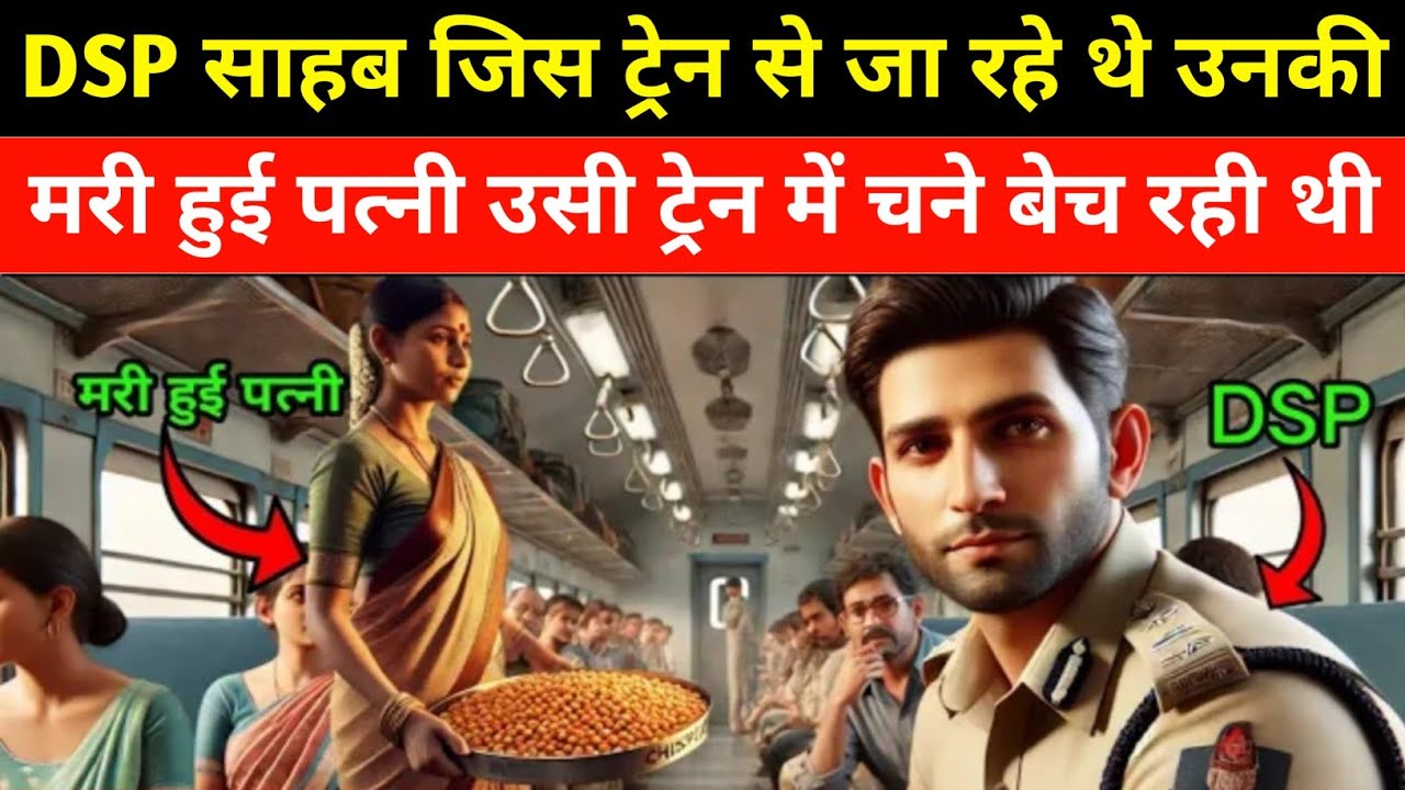 DSP साहब जिस ट्रेन में जा रहे थे |उनकी मरी हुई पत्नी उसी ट्रेन में चने बेच रही थी New story in Hindi