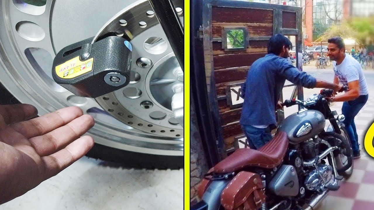चोर चोरी ही नहीं कर पायेगा Anti Theft Disc Brake Lock with Security Alarm - King Indian
