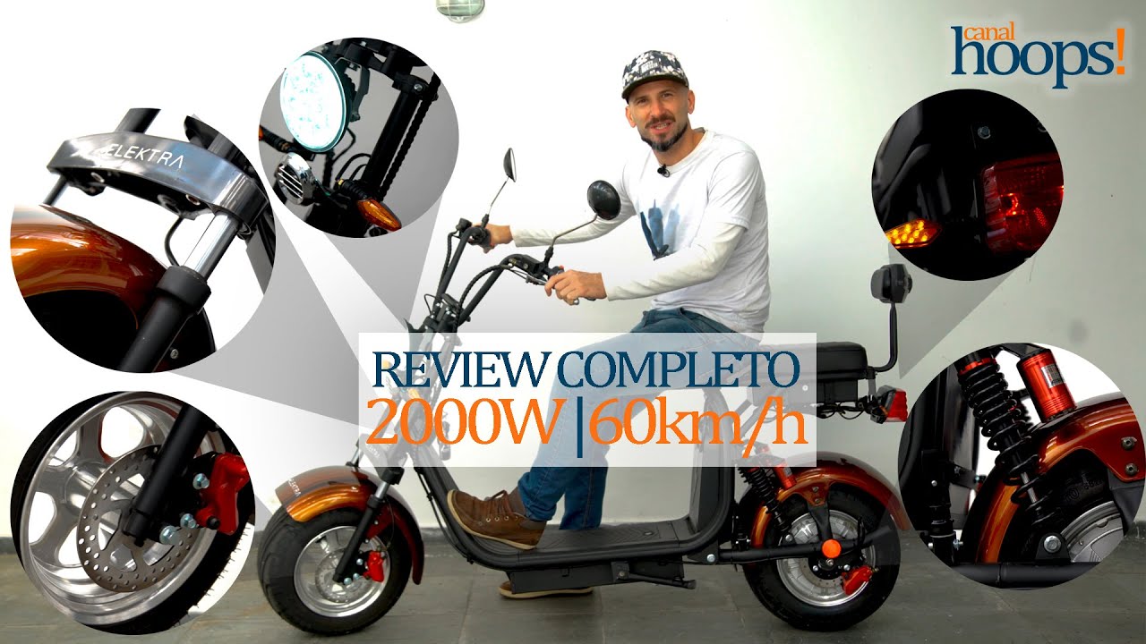 SCOOTER ELÉTRICA DE 2000W CUSTOMIZÁVEL chega a + de 60km/h. Veja o review completo com ficha técnica