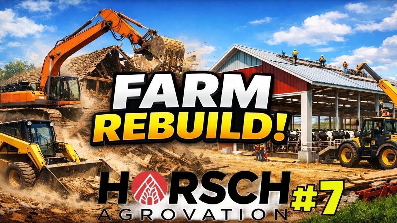 I Demolished the Old Barn and Built a BETTER One! | Massive FS25 Farm Rebuild  #7