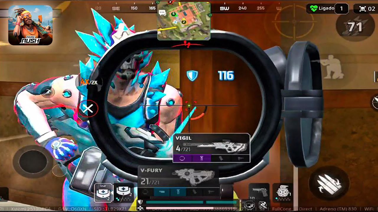 PRIME RUSH Full Gameplay 1vs4 (CincoXp Movement) 👽