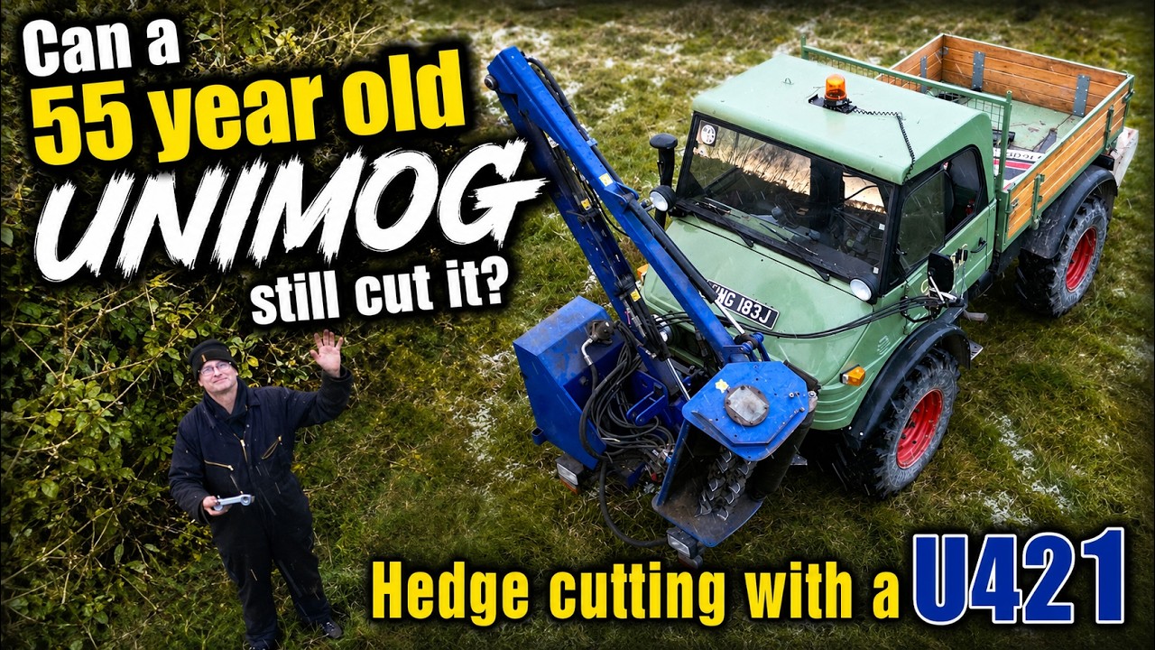 Can a 55 year old Unimog still cut it? Hedge cutting with a U421
