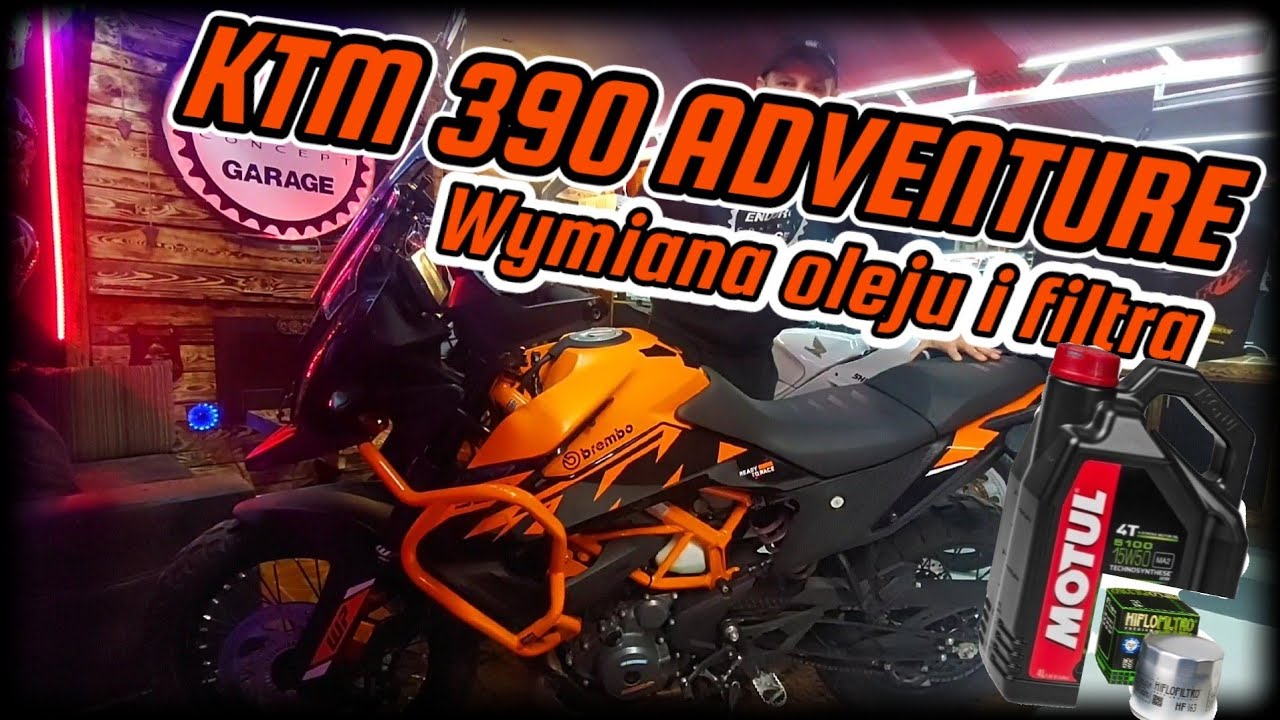 #OilService | Wymiana oleju i filtra w KTM 390 Adventure |  Oil change on KTM 390 Adventure