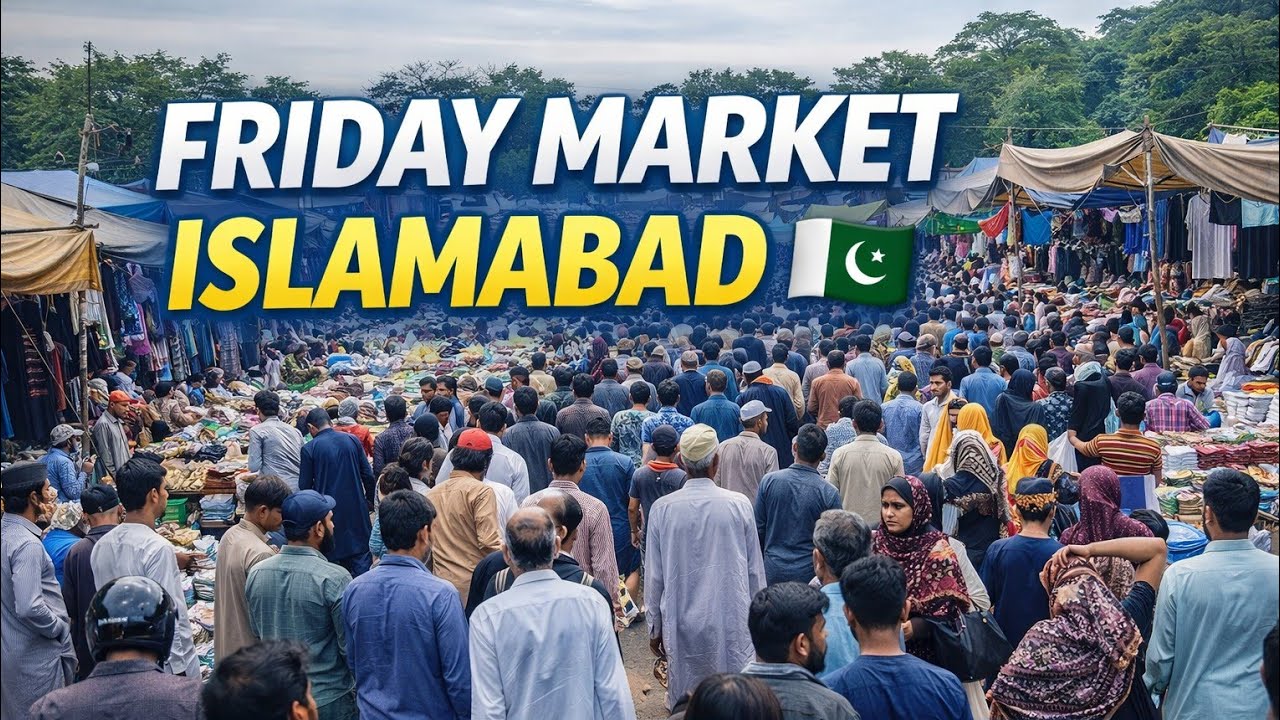 🇵🇰Crowded Friday Market Islamabad | Real Life in Pakistan / WalkingTour | WalkFlow 