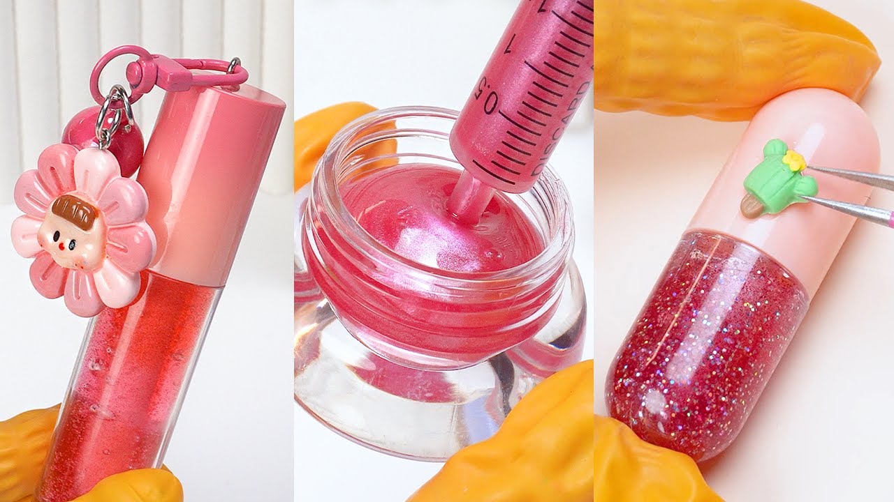 DIY Luxury Makeup Repair | Most Satisfying 2 Ingredient Lip Gloss | Cosmetics Glossy