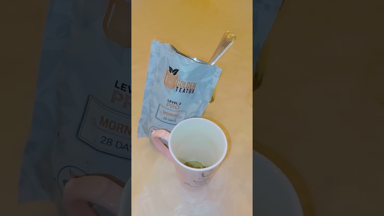 Golden Teatox morning 28 days #lizzkhall #teatox #weightlossjourney #weightloss #weightlosstips