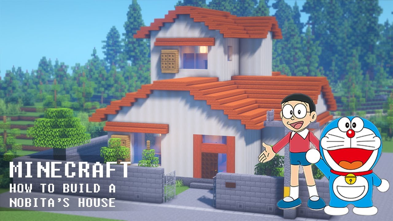 마인크래프트 건축 강좌 : 도라에몽, 진구네 집 | Minecraft Tutorial : Nobita's House in Doraemon 🏡