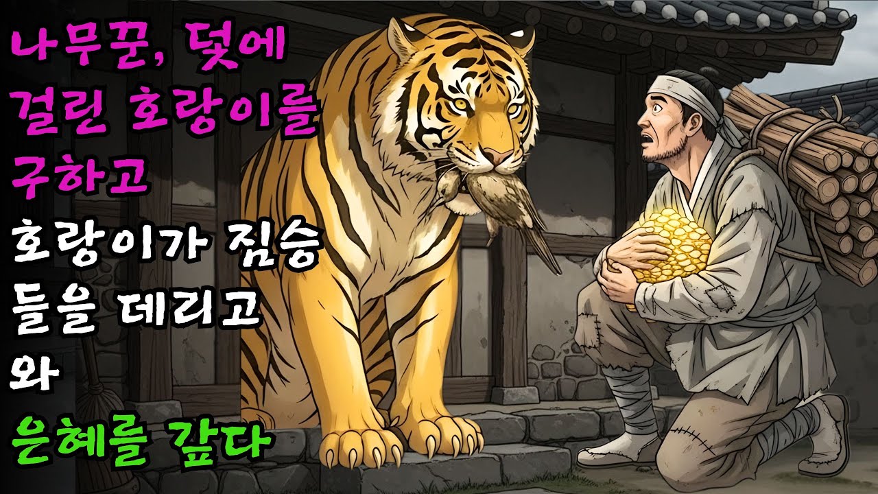 산속에서 함정에 빠진 호랑이를 구해준 노총각 나무꾼에게 밤마다 짐승을 물어다 주더니 급기야 양반집 규수까지 업어다 준 기막힌 사연 | 한국 전래동화 #야담#민담#전설#설화