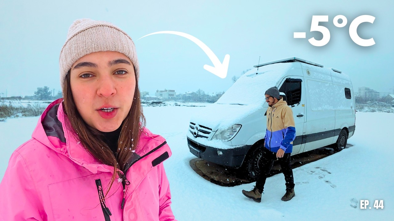 Uma FORTE TEMPESTADE de NEVE ATINGIU nosso MOTORHOME.