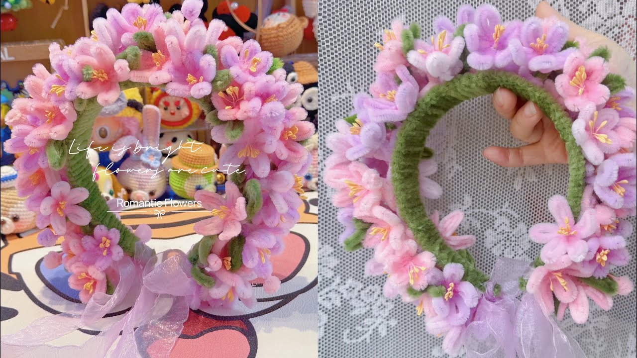 扭扭棒🌸樱花发箍🌸完整版教程