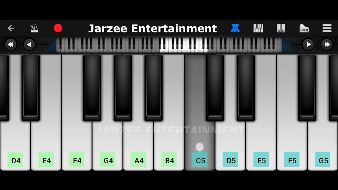 Mere Haath Mein Piano (Fanaa), Sonu Nigam, Amir Khan - Slow Easy Mobile Piano Tutorial
