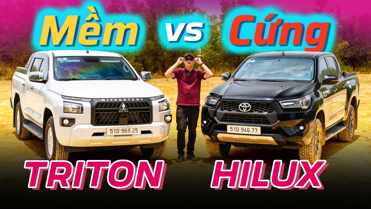 So kè Triton GLX vs Hilux AT 1 cầu ở tầm giá 700 triệu - Chọn êm ái hay nặng nhọc? | Vlog Xe