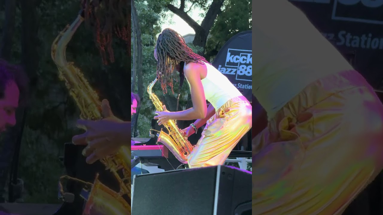 Lakecia Benjamin at the 2024 Iowa City Jazz Fest