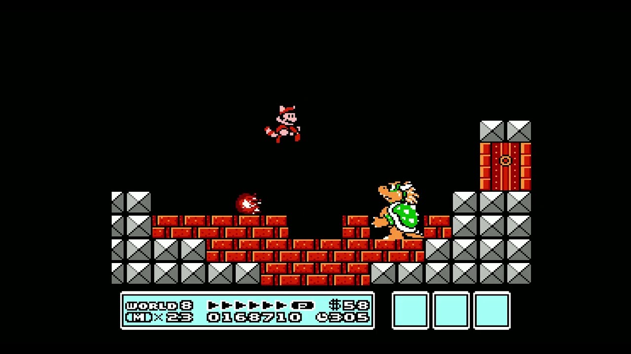 Super Mario Bros 3 - Bowser Boss Fight and Ending
