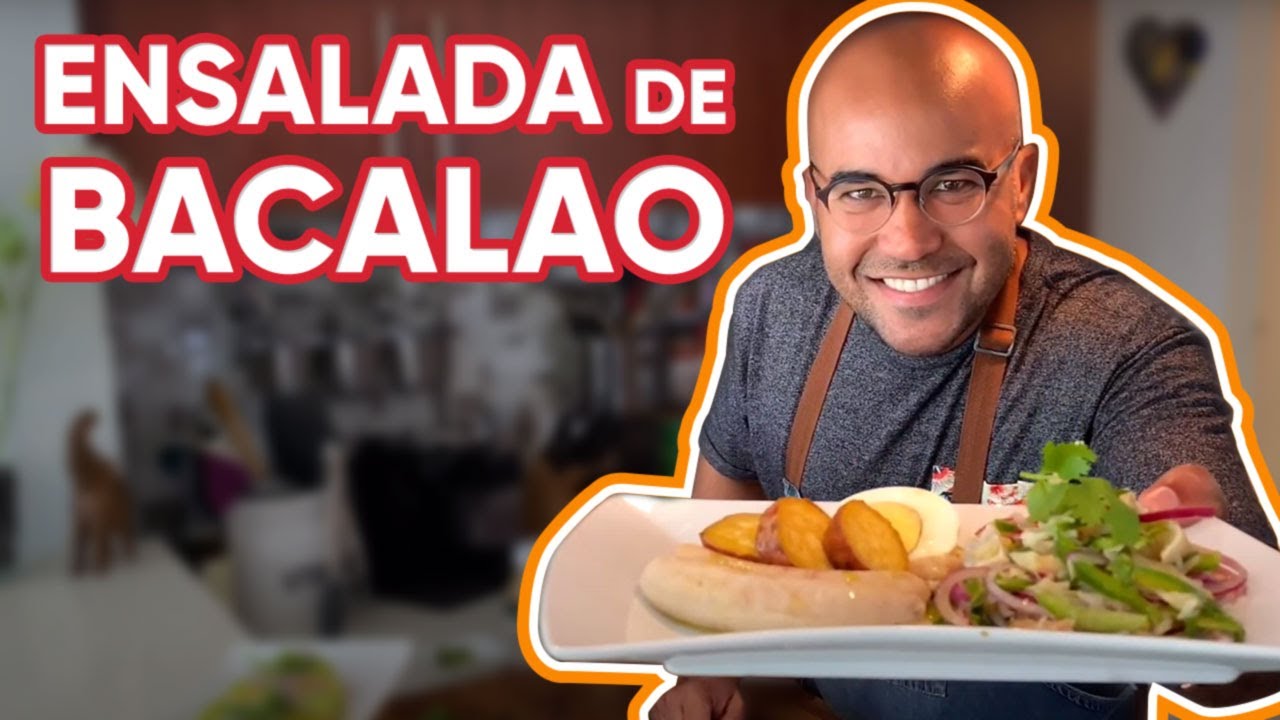 Receta Simple de Ensalada de bacalao Puerto Rico - Chef Piñeiro
