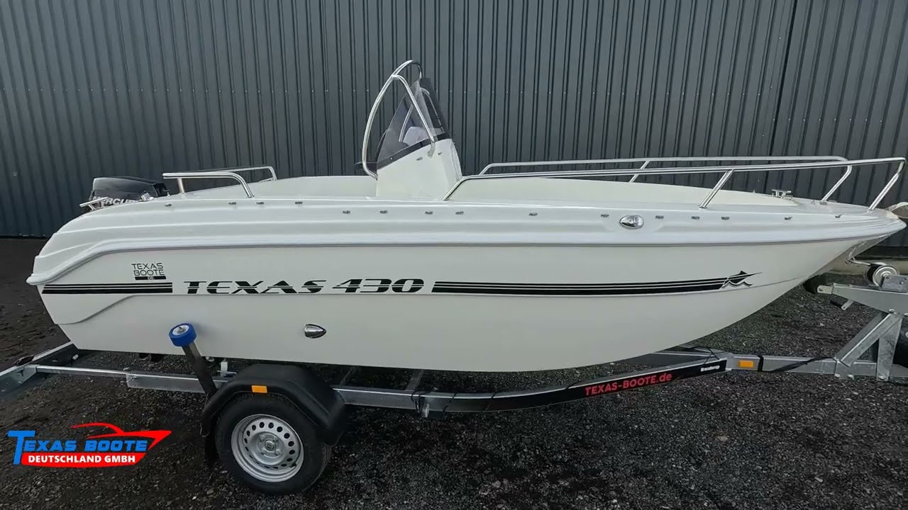 TEXAS 430 Open • Angelboot • Konsolenboot • Video •