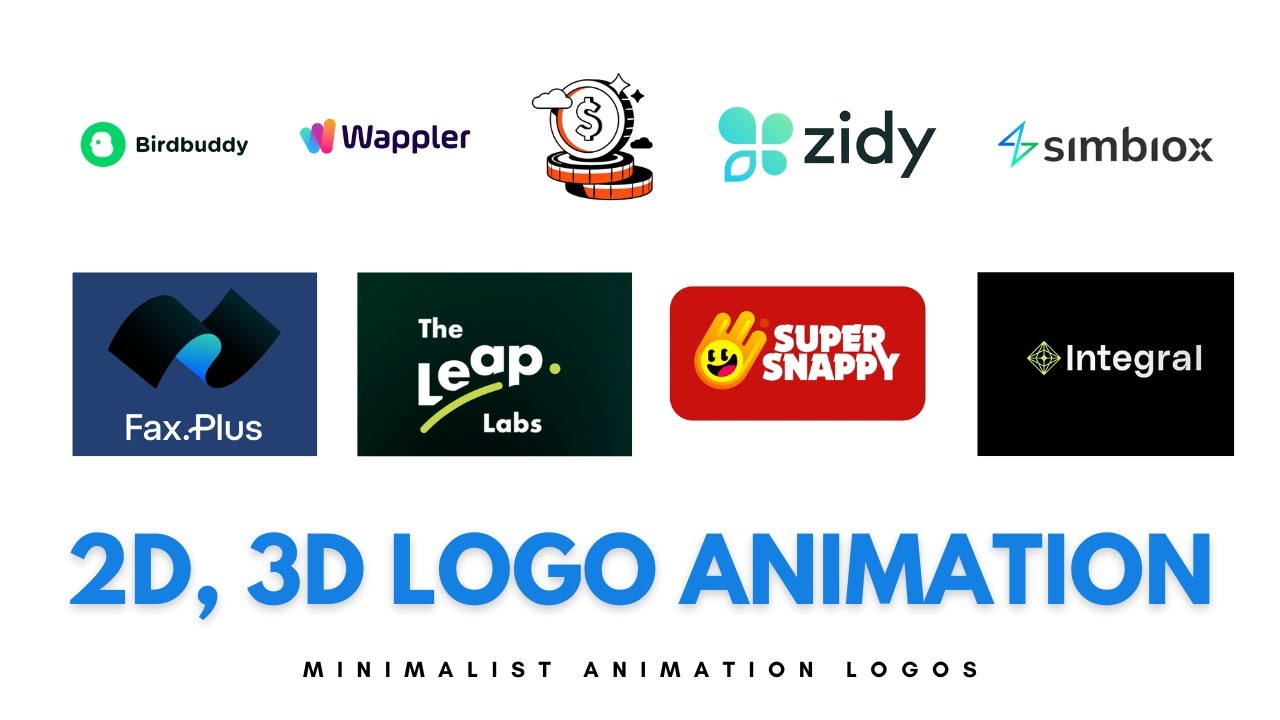 Minimalist 2D & 3D Animation Logos Ideas for All Brands