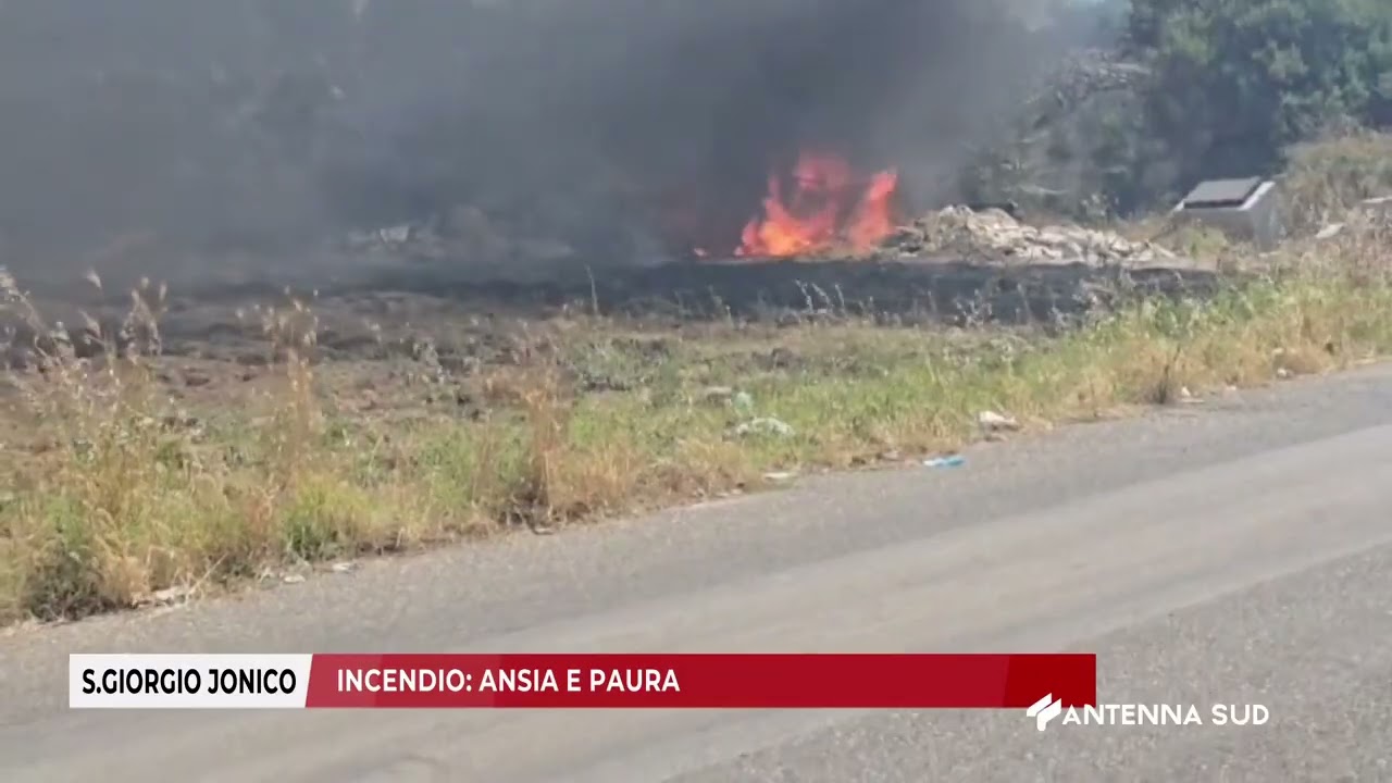 25 GIUGNO 2025 - SAN GIORGIO JONICO (TA) - INCENDIO: ANSIA E PAURA