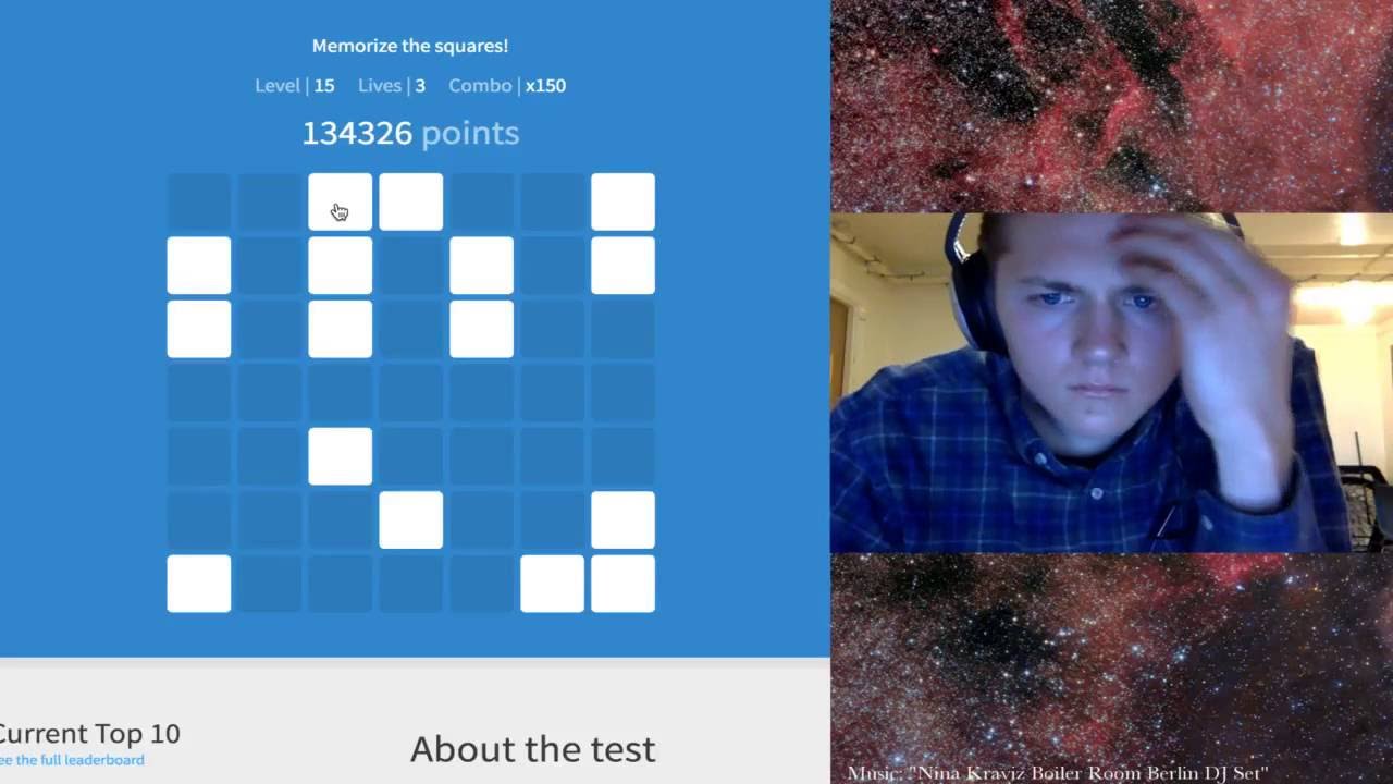 Human Benchmark - Visual Memory: #24 in World