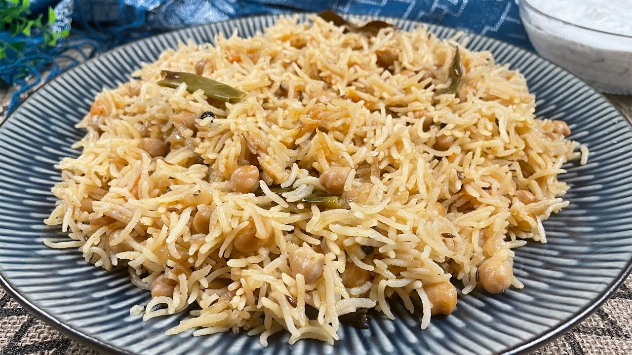 Chana Pulao Recipe &bull; How To Make Pilau Rice &bull; Channa Pulao Rice &bull; Chickpea Rice Recipe &bull; Chana Rice