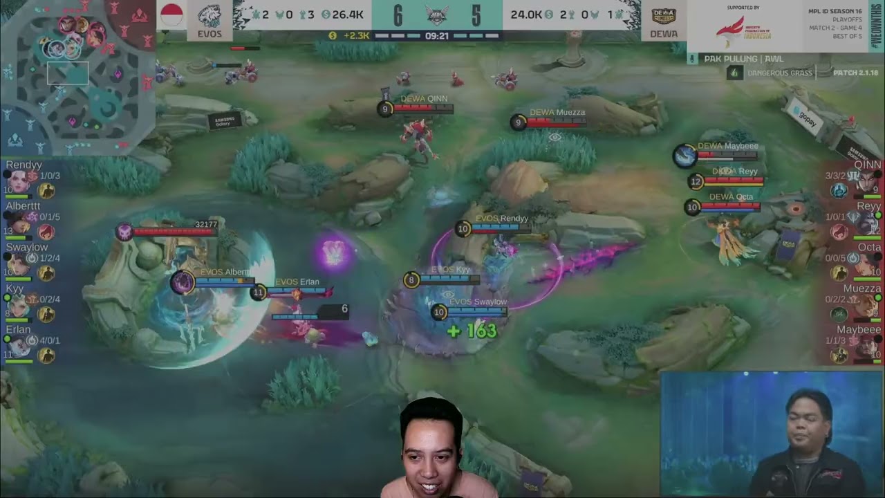 GAME 4 FULL WAR!! EVOS vs DEWA Nggak Ada yang Mau Kalah 💀🔥#mobilelegends #mpl