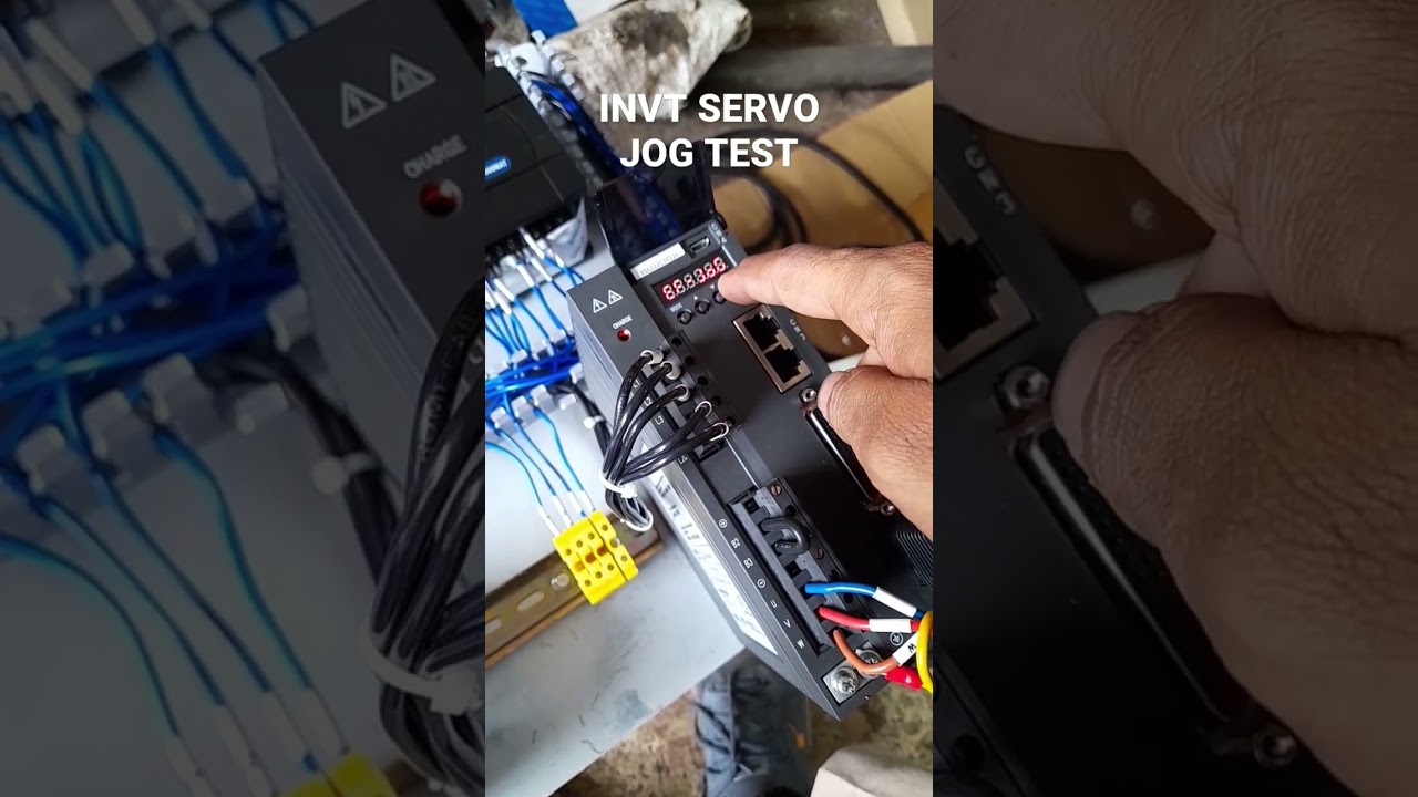 INVT SERVO MOTOR AND DRIVE TEST JOG MODE