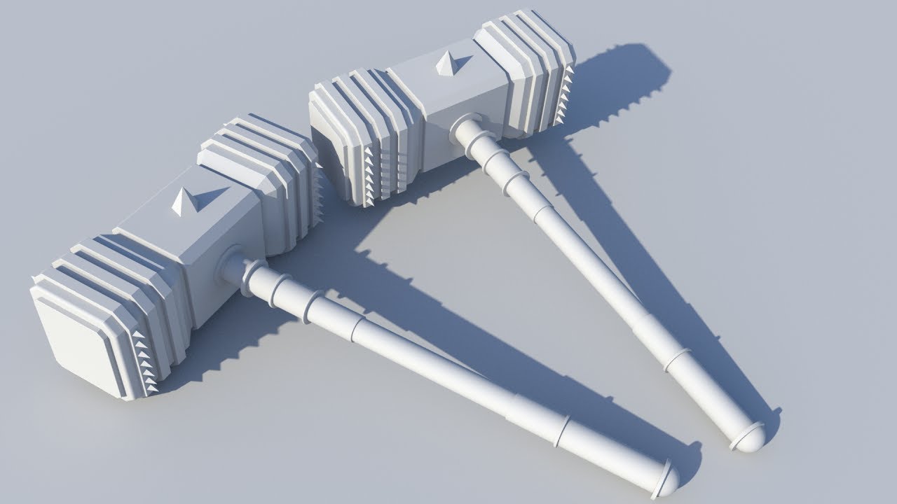 Maya Modelling - World of Warcraft Pally Hammer Modelling in Autodesk Maya | Gaming Prop Modelling