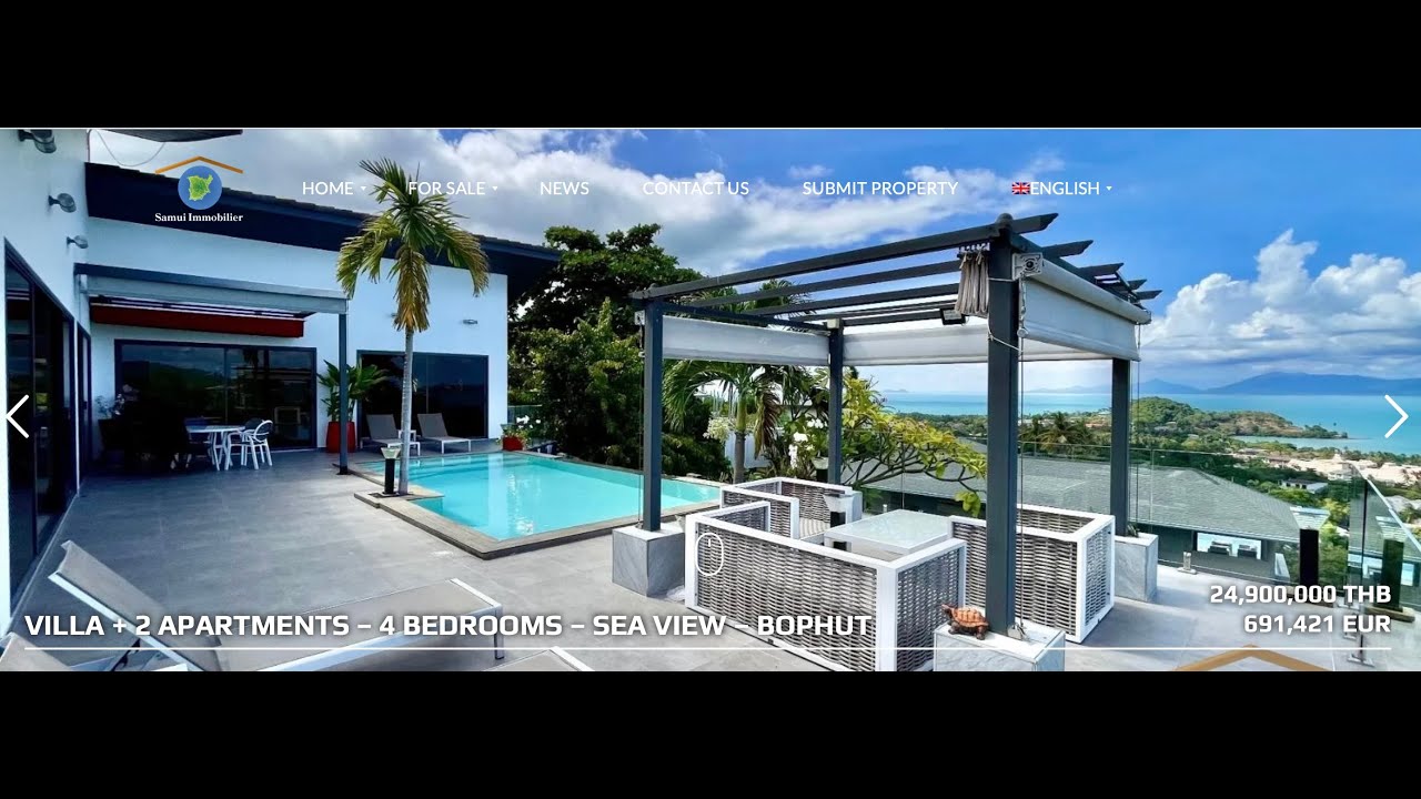 VM244 - Sea view villa with pool + 2 Apartments - 4 Bedrooms - Bophut - Koh Samui