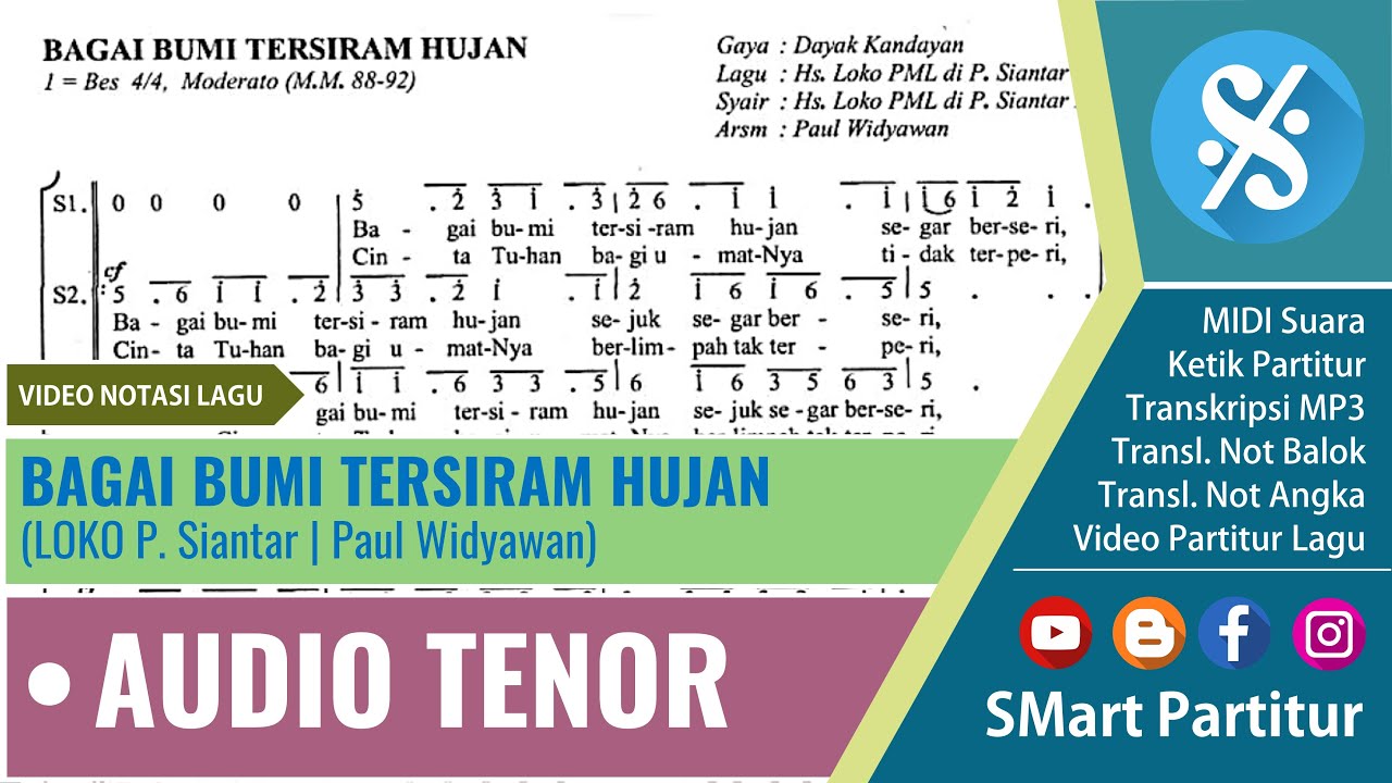 Bagai Bumi Tersiram Hujan Audio Tenor