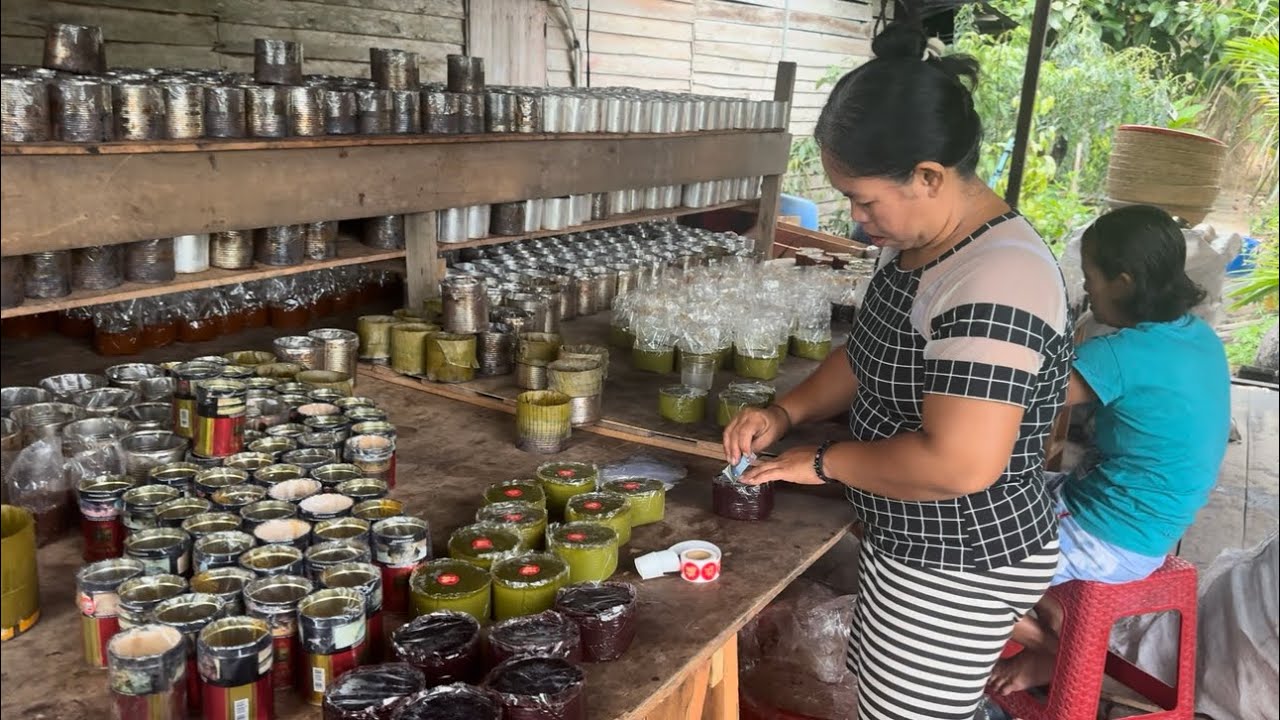Begini proses pembuatan kue keranjang khas imlek dikampung pedalaman kalimantan