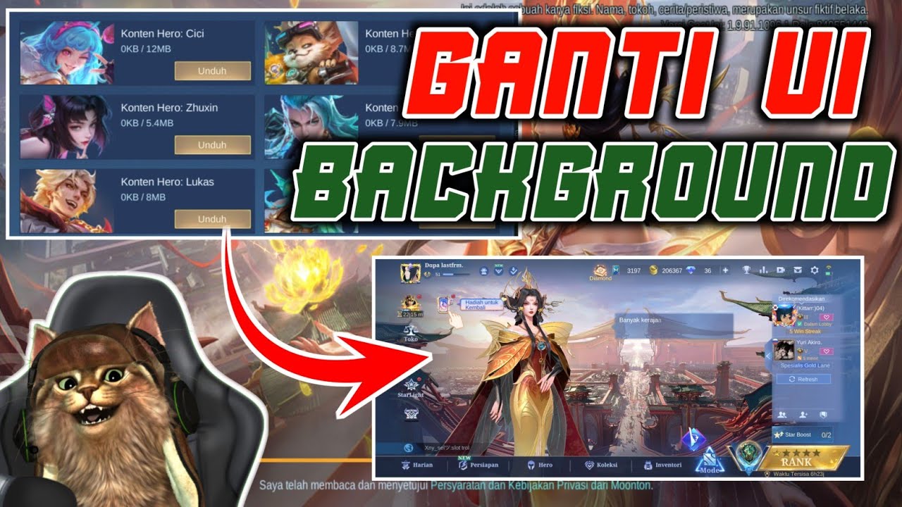 Baru! Cara Ubah Tampilan Background Mobile Legends menjadi hero baru zetian 2025