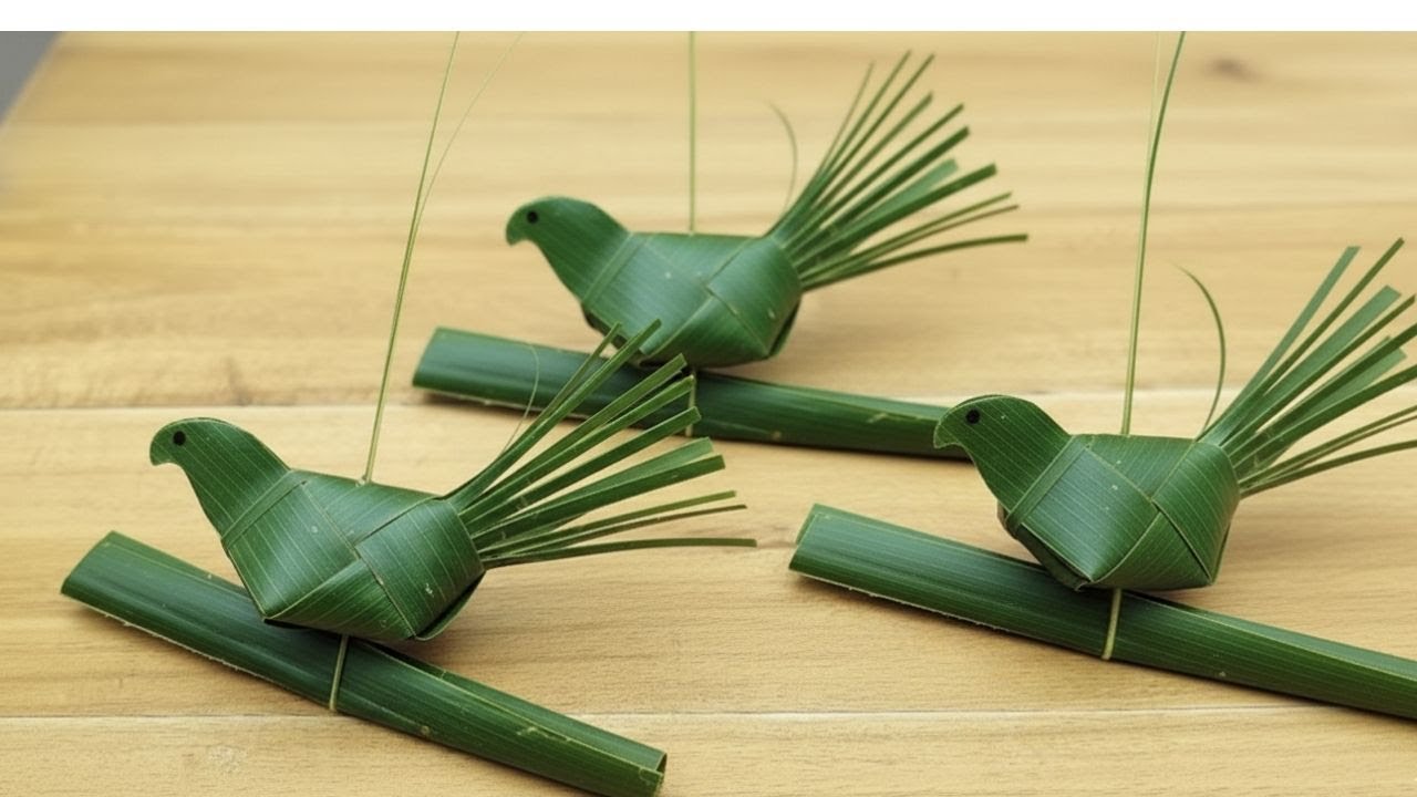 DIY Coconut Leaf Bird | Traditional Leaf Craft Step-by-Step