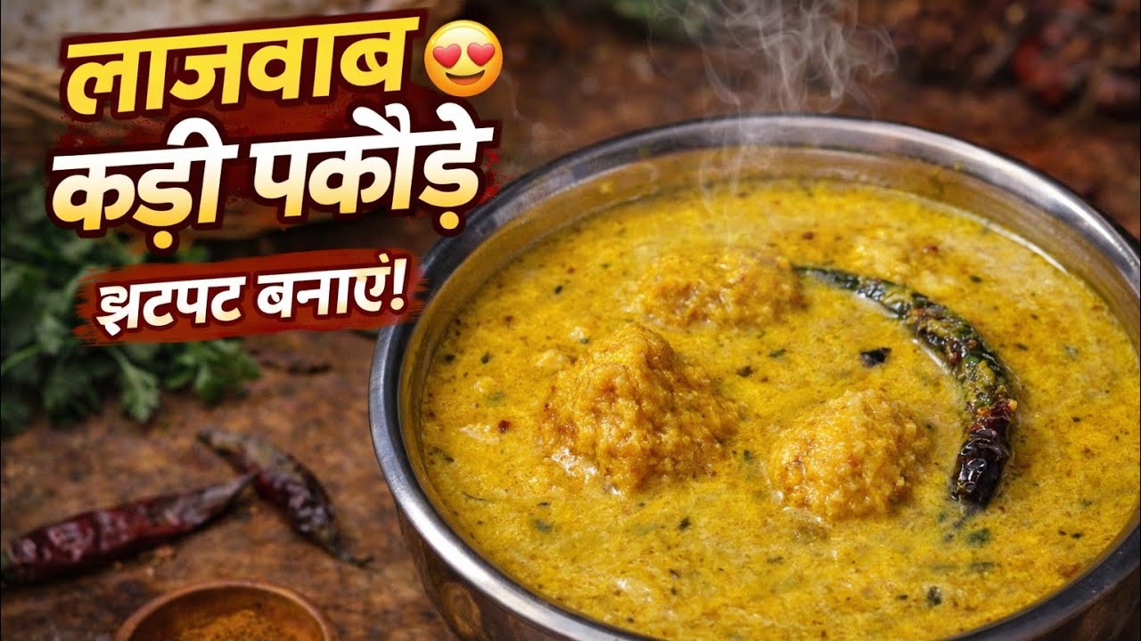 Ghar Jaisi Kadi Pakoda Recipe 😋 | Easy Desi Style | By Aryan