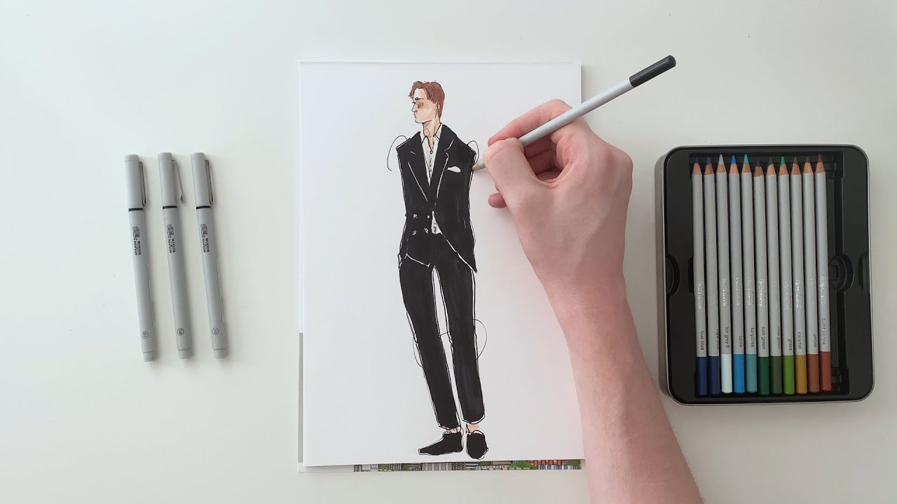 How To Draw A Men's Fashion Illustration - Fashion Illustration Tutorials