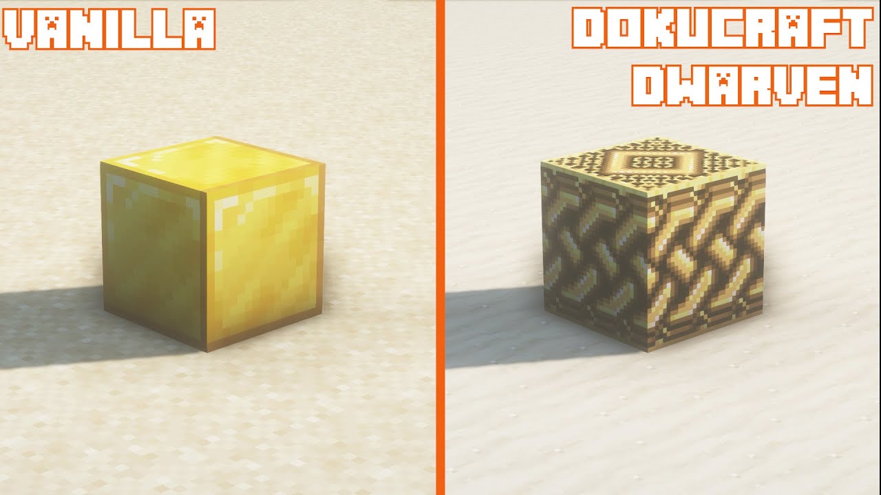Vanilla vs Dokucraft Dwarven | Texture Comparison