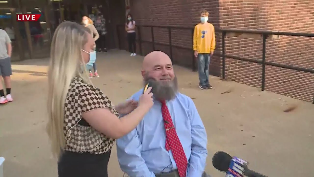 Tim Travels: Mehlville principal welcomes students back with a celebratory shave