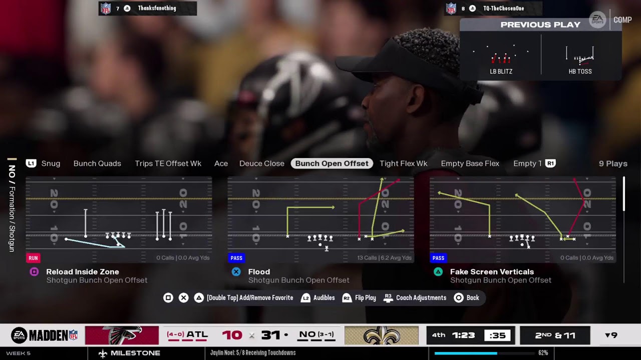 Overthrow Week 5
Saints Vs Falcons