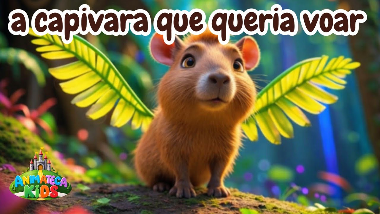 A Capivara Que Queria Voa - história infantil |#historiainfantilparadormir#lerparacrianca #desenho 