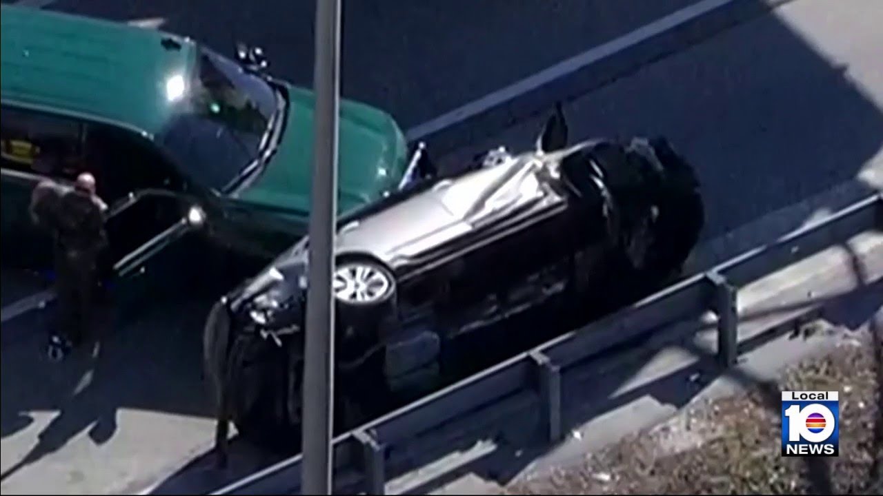 Chase ends in crash on I-95