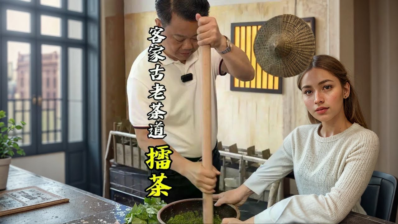 喝了擂茶三生汤，神清气爽闯四方，似饮非饮，似茶非茶#真材实料才能做出好味道 #地方特色美食 #客家 #擂茶 #南流江畔客家菜