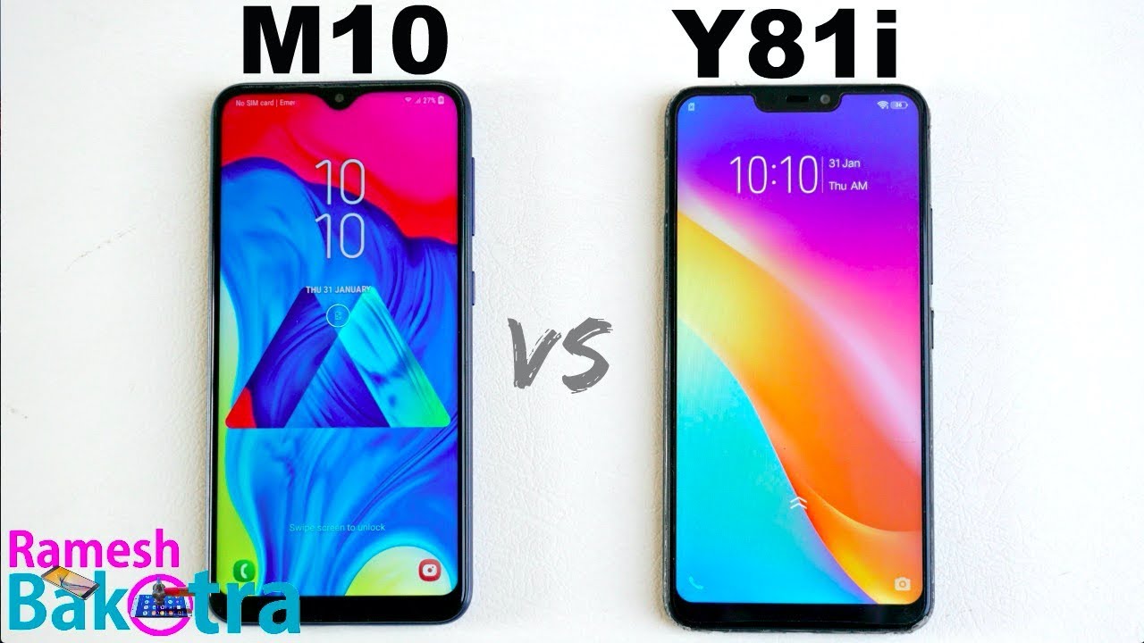 Samsung Galaxy M10 vs Vivo Y81i SpeedTest and Camera Comparison